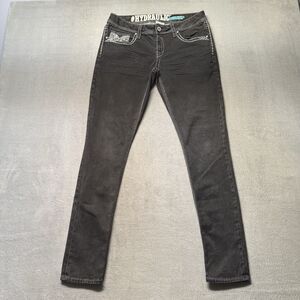 Hydraulic Bailey Super Skinny Womens 11/12 Gray Stretch Jeans Hipster Denim EUC